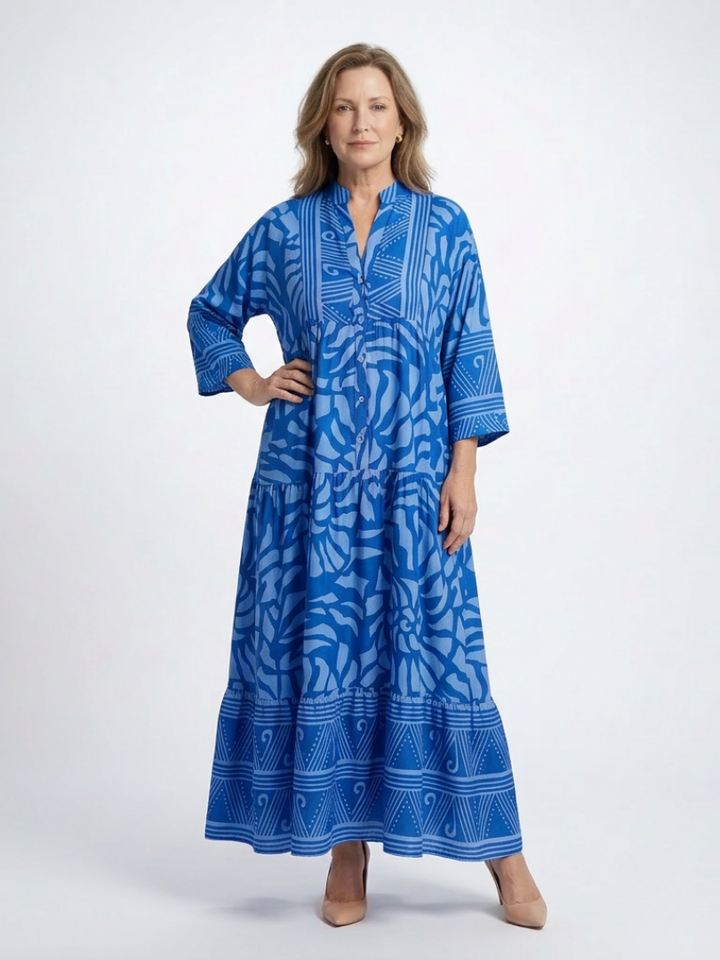 Marielle | Knopf-Front Midi-Kleid